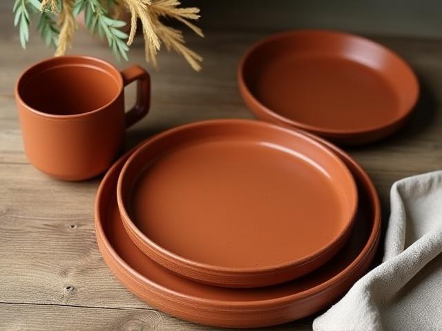 Terracotta dinnerware set