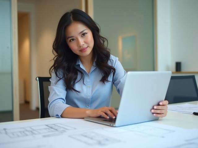 Larawan ni Bb. Sofia Lim, Proyekto Manager, na sinisiguro ang dokumentasyon ng proyekto.